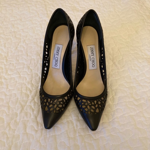Jimmy Choo Black Romy Heels, size 36.5 - Picture 9 of 11